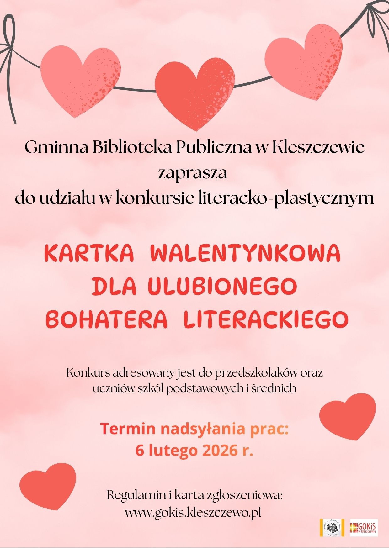 plakat ilustracyjny , w tonacjach r&oacute;żowych z namalowanym sercem