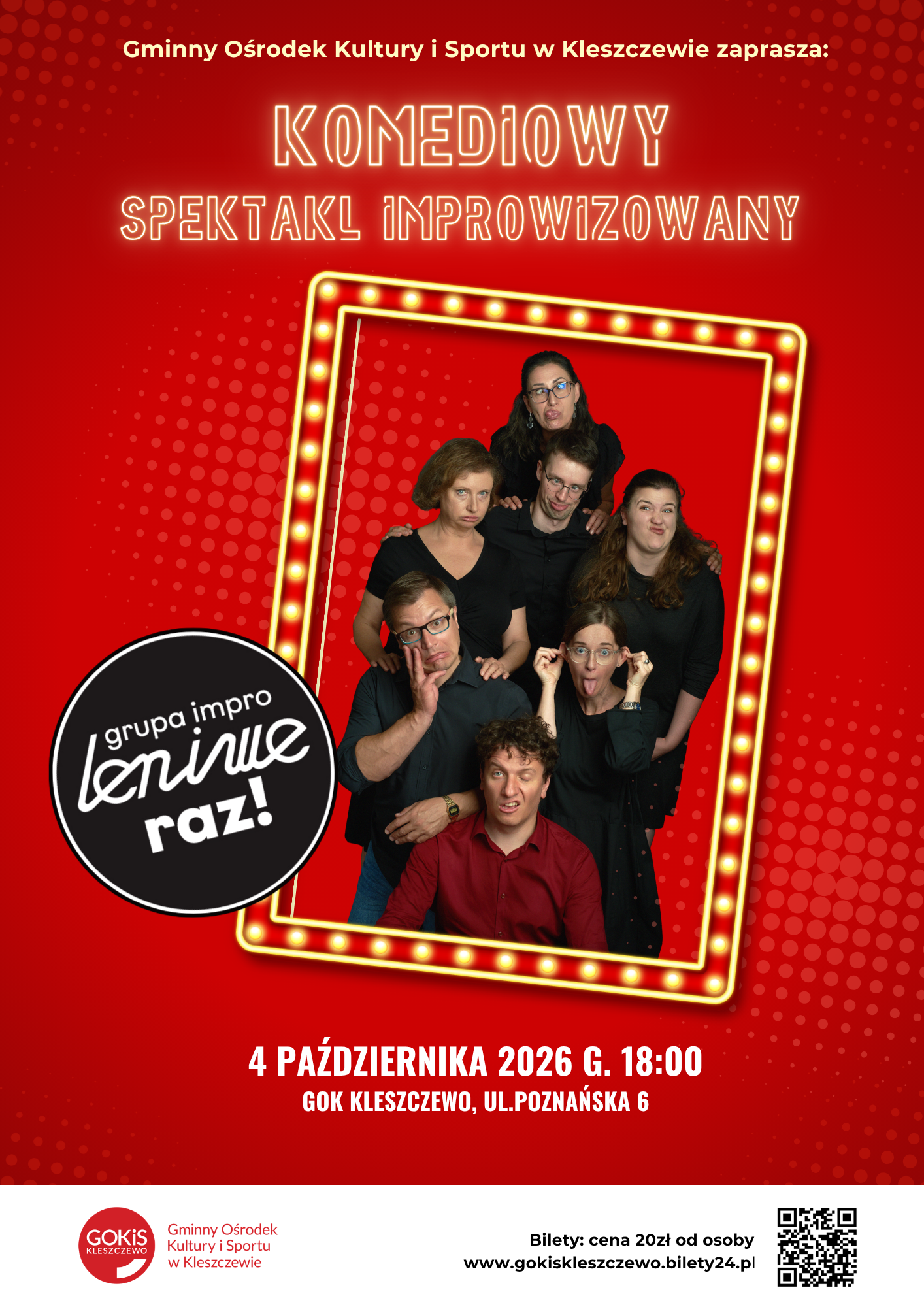 plakat ilustracyjny przedstawiający aktor&oacute;w przedstawienia