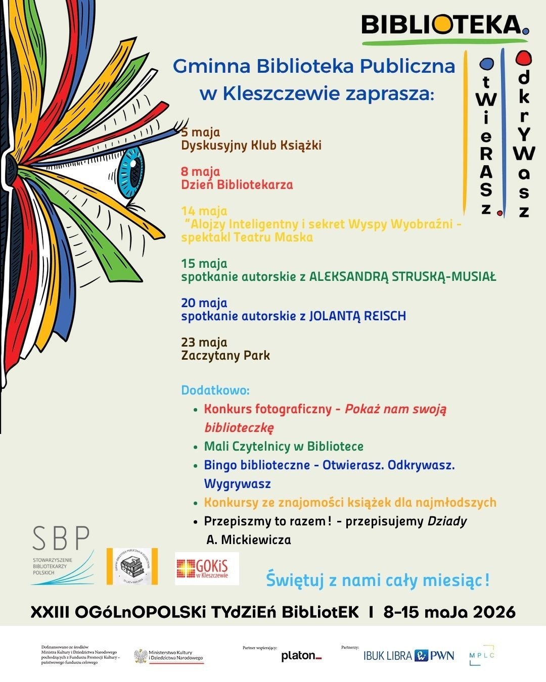 plakat informacyjny opisujący zaplanowane wydarzenia