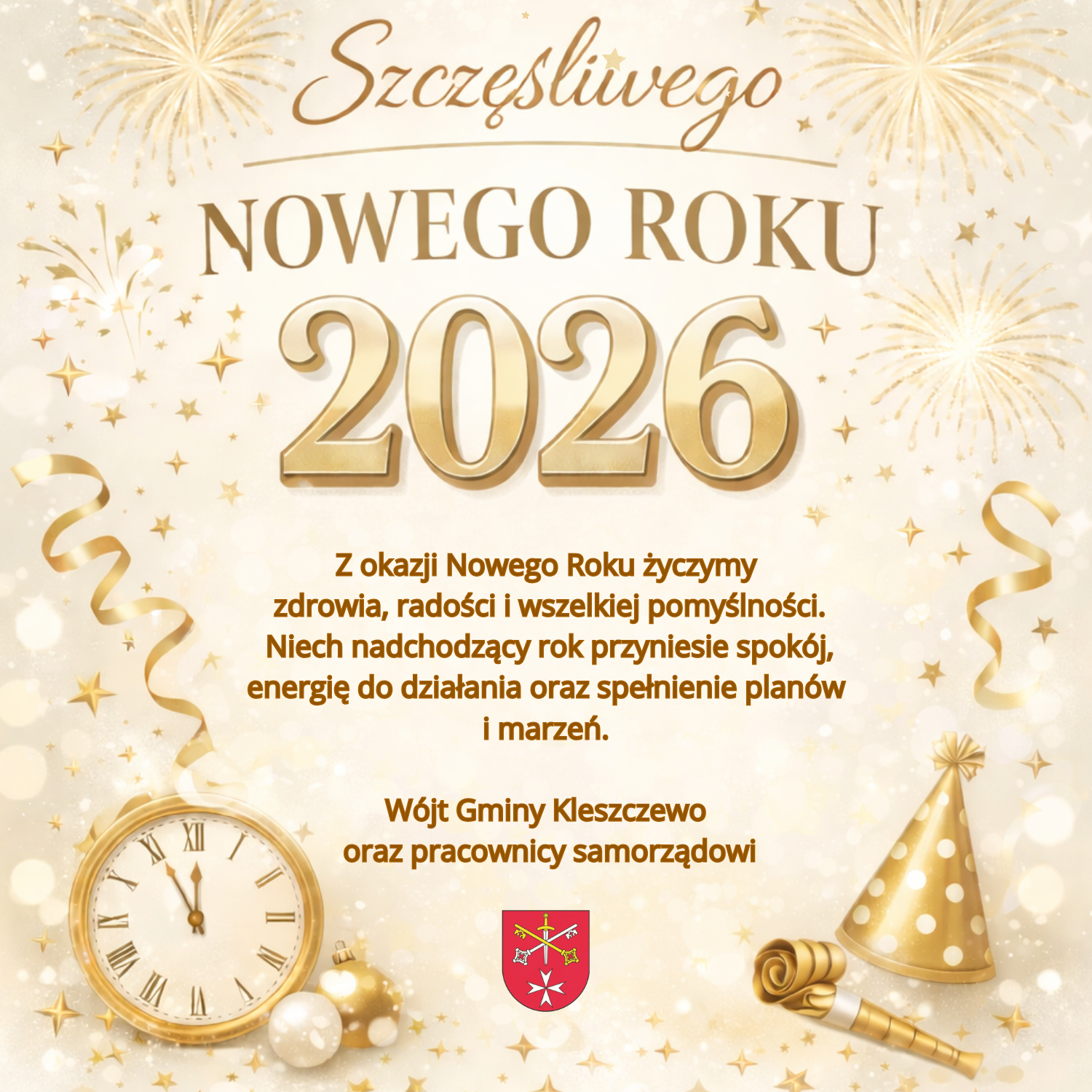kartka z życzeniami noworocznymi
