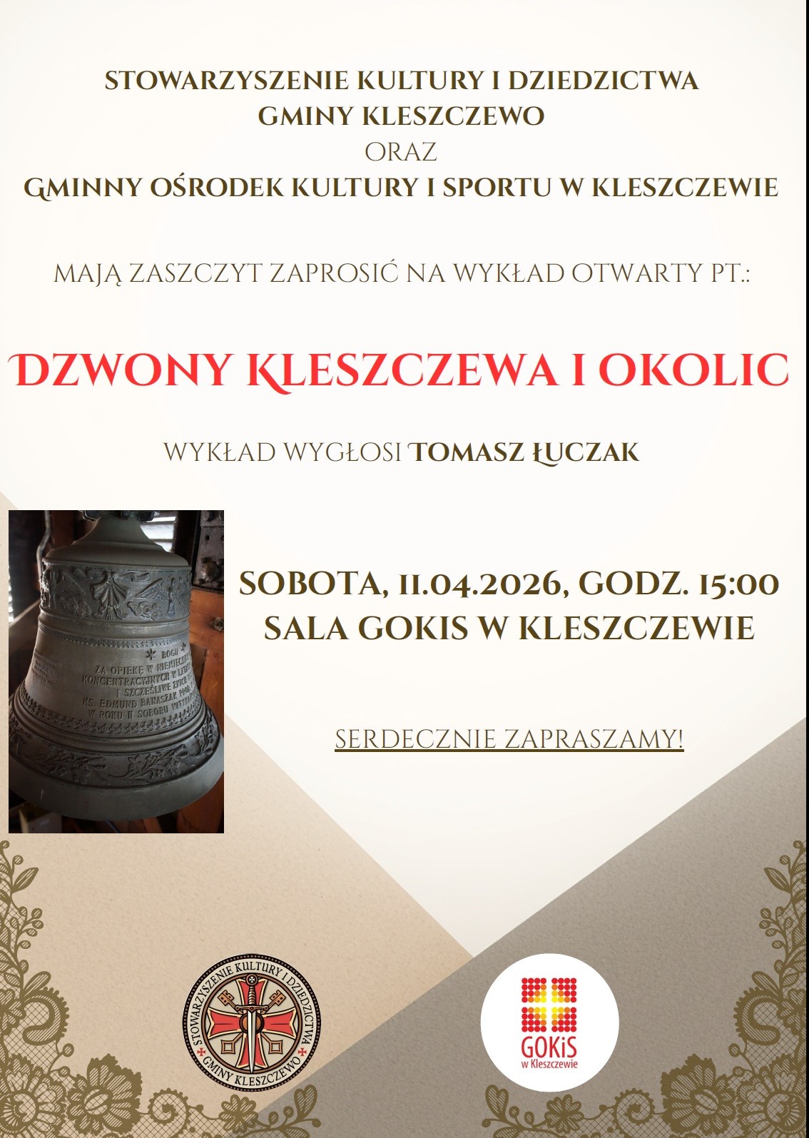 plakt informacyjny z ilustracją dzwonu