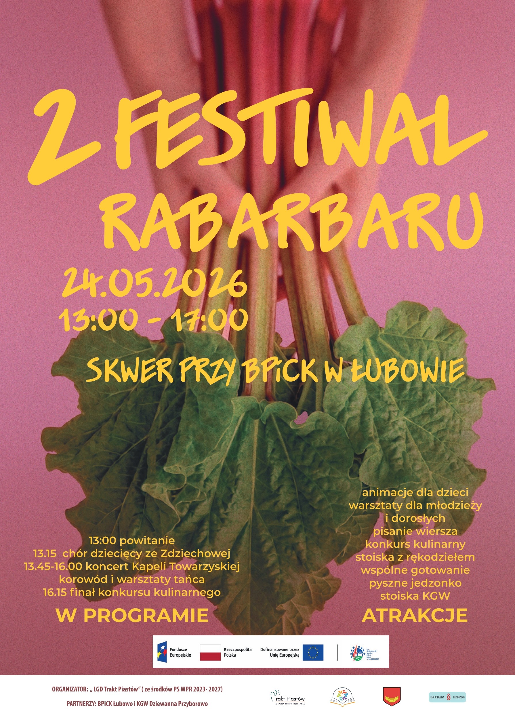 plakat ilustracyjny z rabarbarem