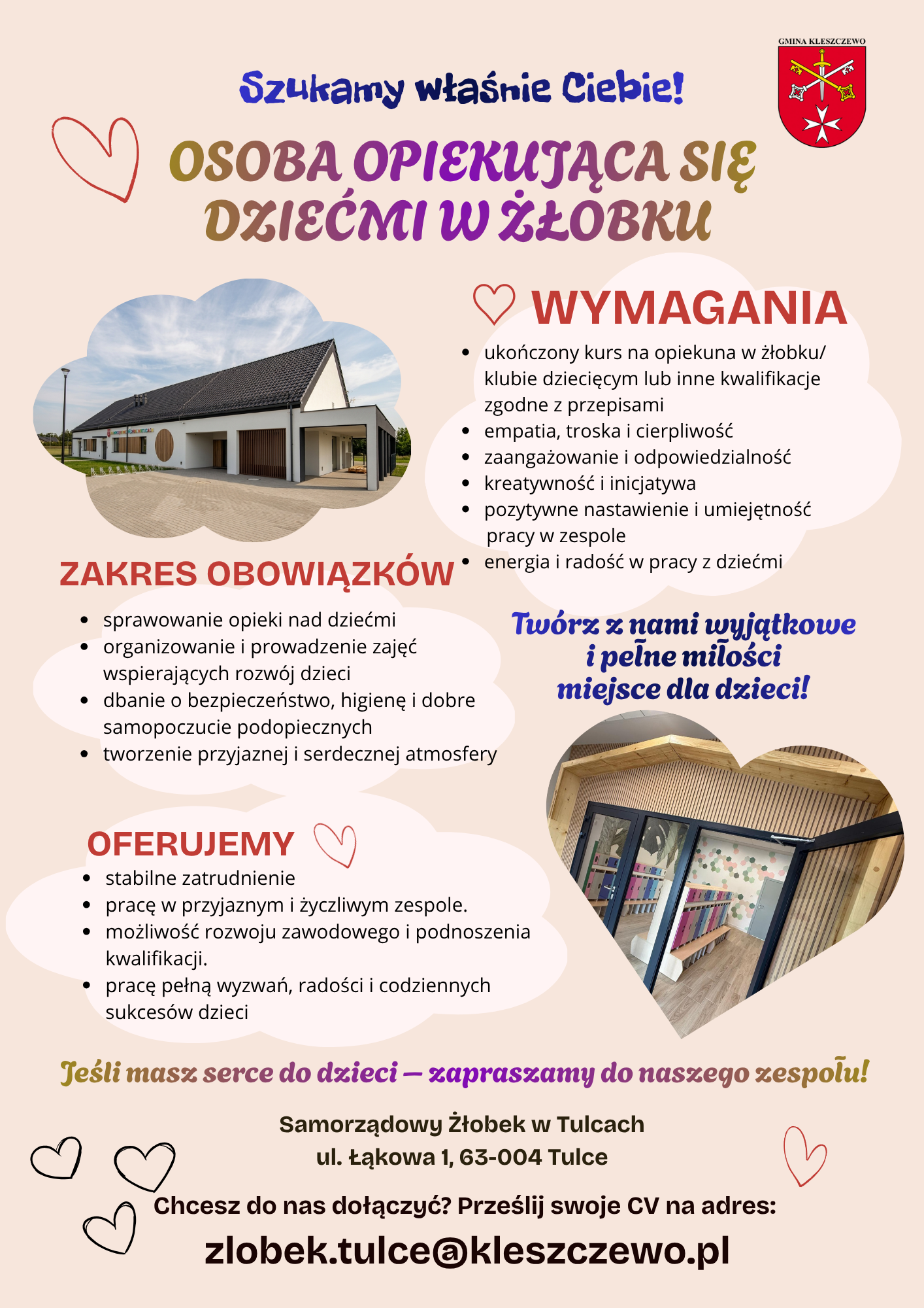 plakat informacyjny - teks powyżej plakatu