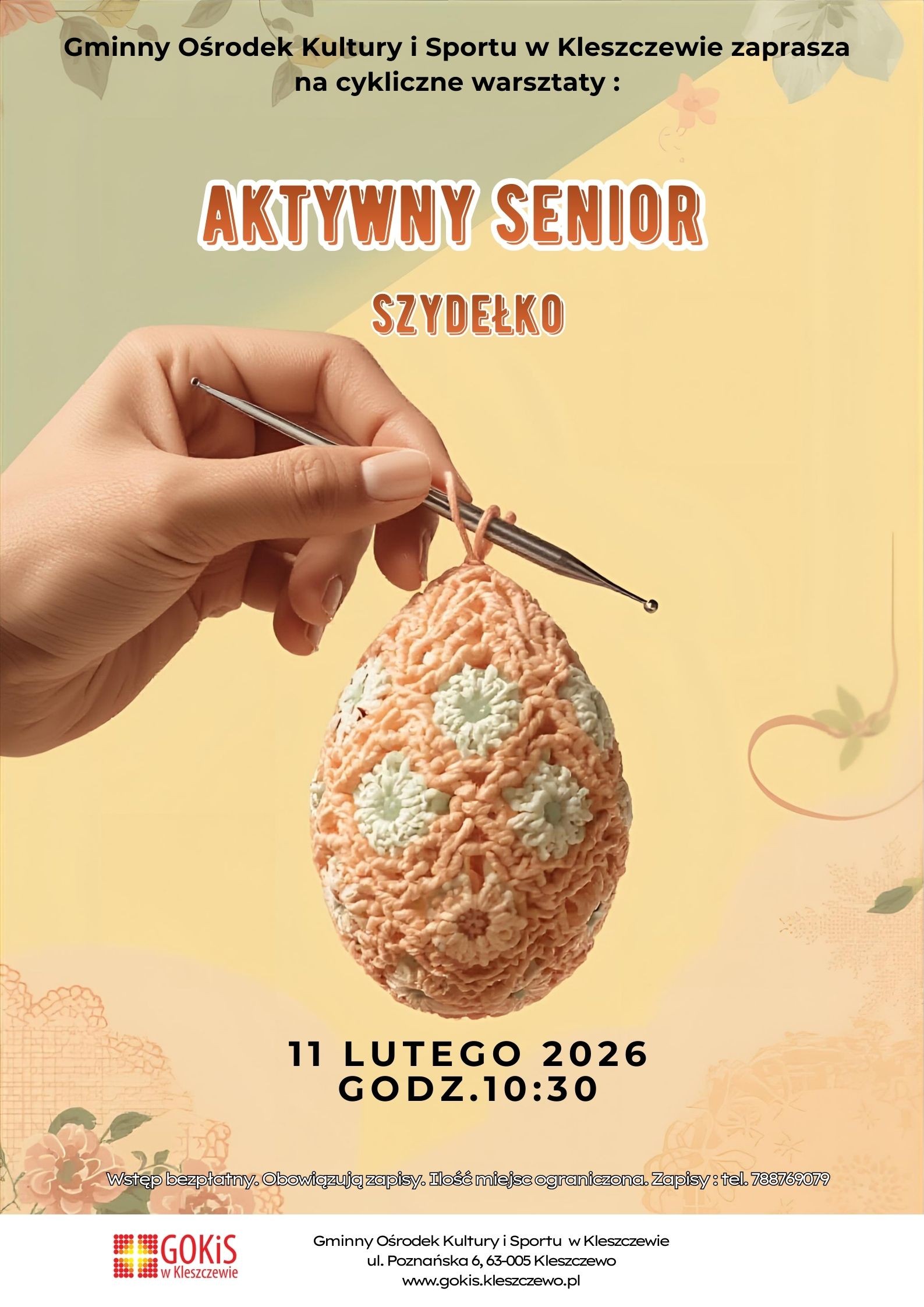 plakat informacyjny szydełko