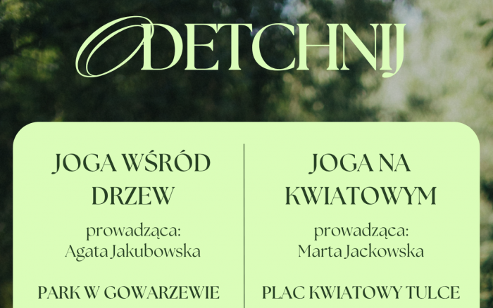 AKCJA LATO: ODETCHNIJ - BEZPŁATNE ZAJĘCIA JOGI