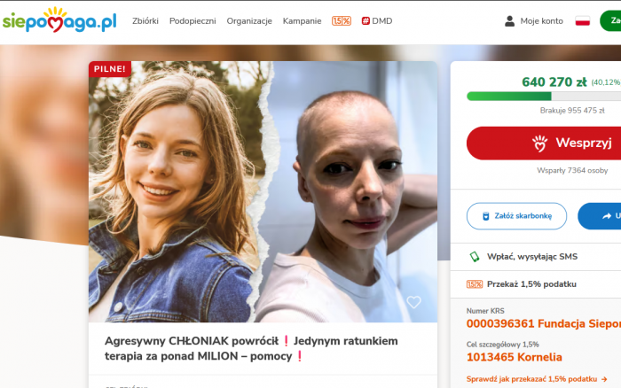 JEDYNYM RATUNKIEM TERAPIA ZA PONAD MILION ZŁOTYCH.  