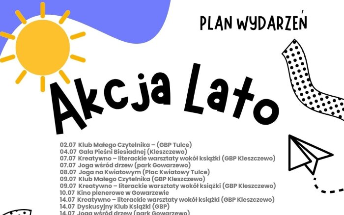 AKCJA LATO 2026: HARMONOGRAM WYDARZEŃ WAKACYJNYCH W GMINIE KLESZCZEWO