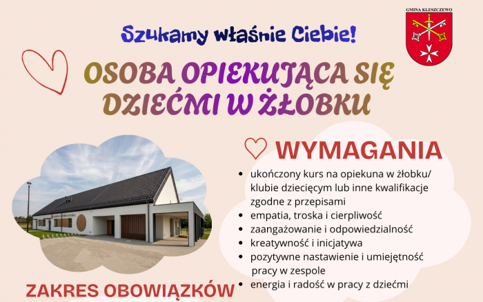 OSOBA OPIEKUJĄCA SIĘ DZIEĆMI W ŻŁOBKU 
